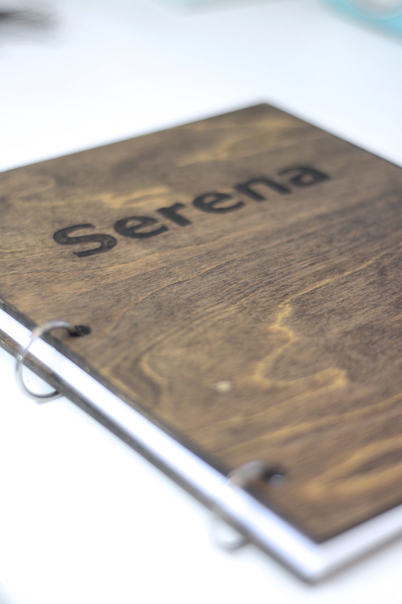 How to Make a Wooden Journal - Make a wood journal and personalize it with your name. - Thrift Diving