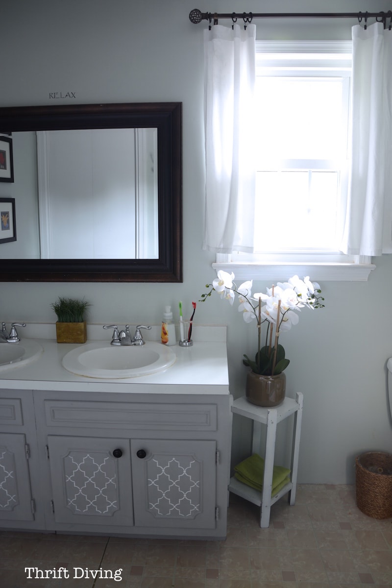 Before After My Pretty Painted Bathroom Vanity