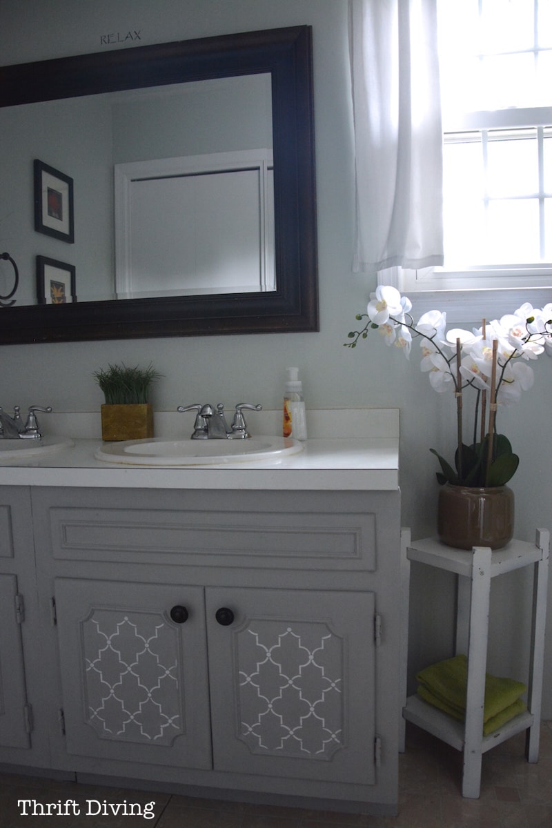 How to Paint a Bathroom Vanity - Thrift Diving Blog6798