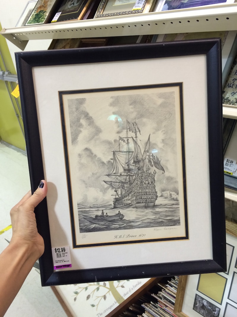 Thrift Haul at Value Village and Unique Thrift Store - Numbered artwork at the thrift store. - Thrift Diving