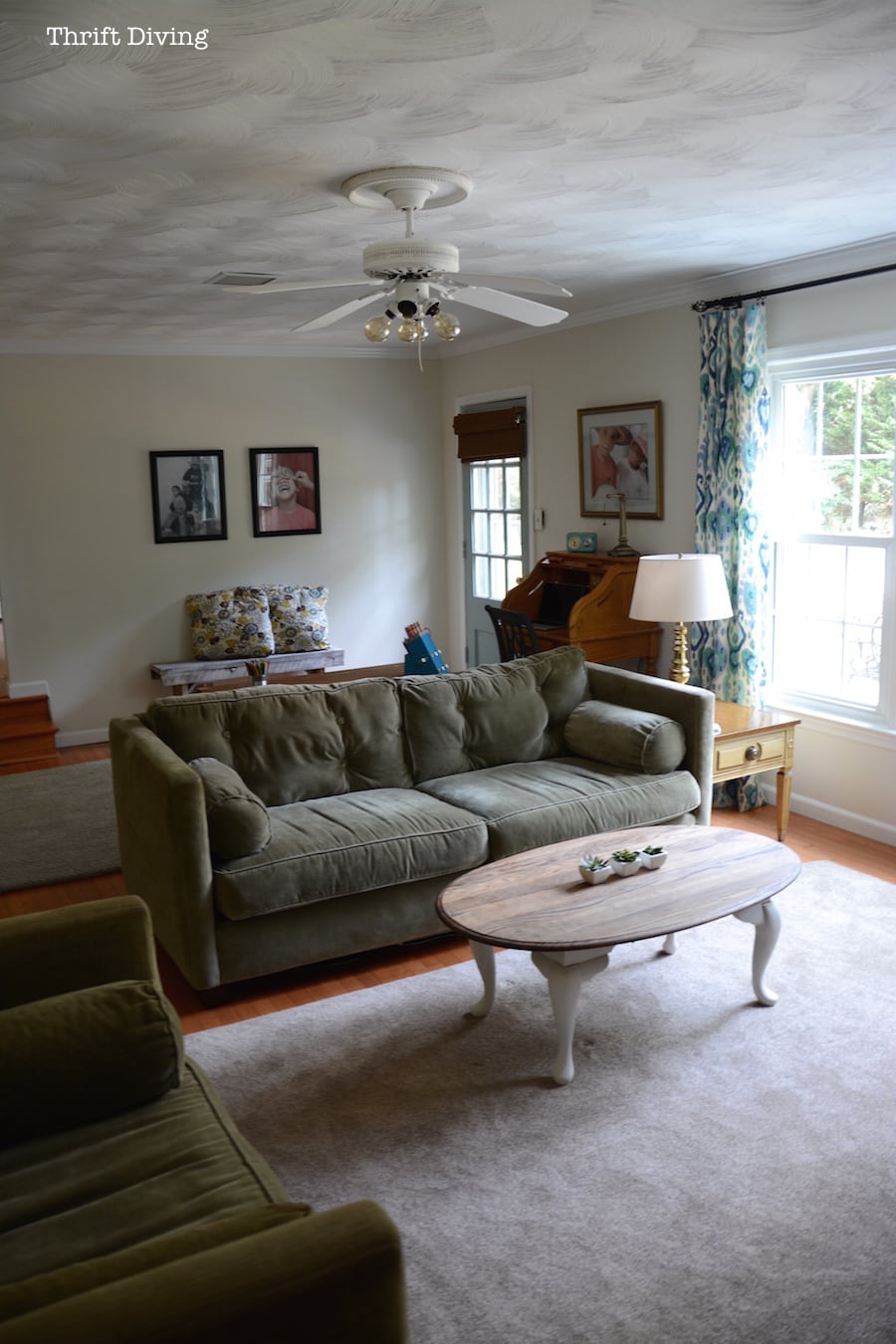 Cozy Family Room Makeover - Thrift Diving Blog - 8607