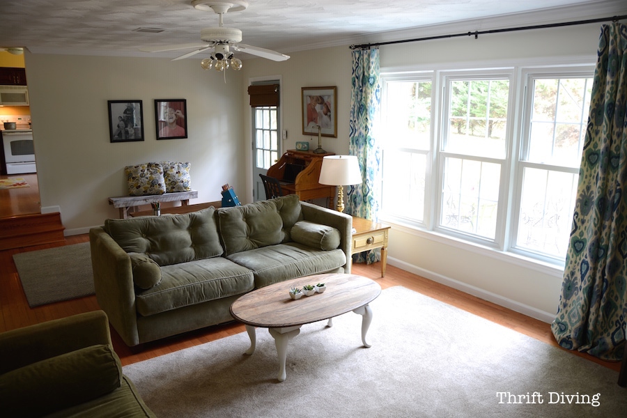 Cozy Family Room Makeover - Thrift Diving Blog - 8614