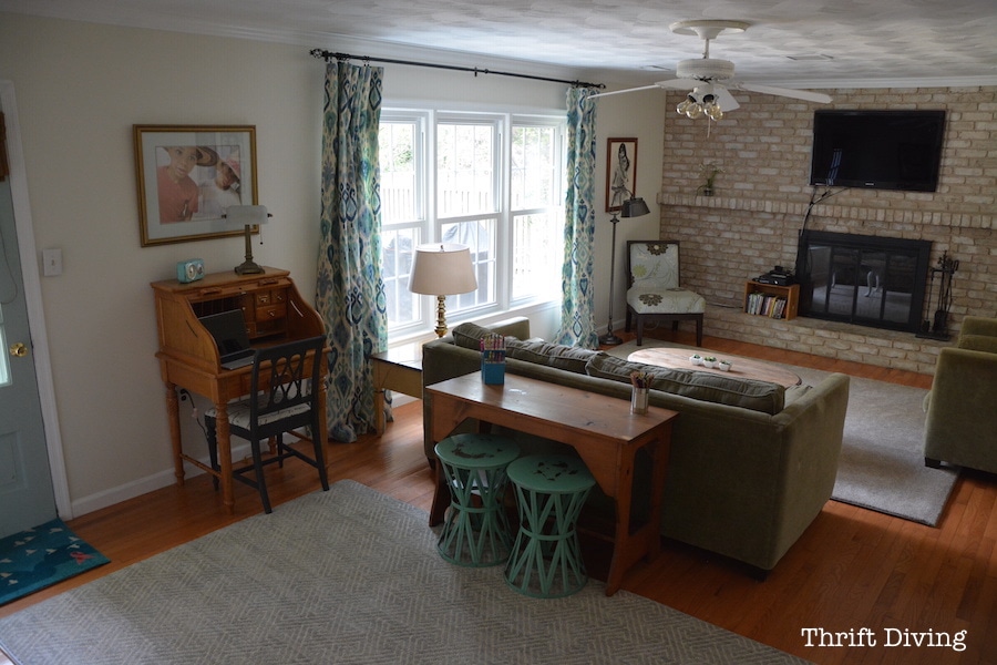 Cozy Family Room Makeover - Thrift Diving Blog - 8623