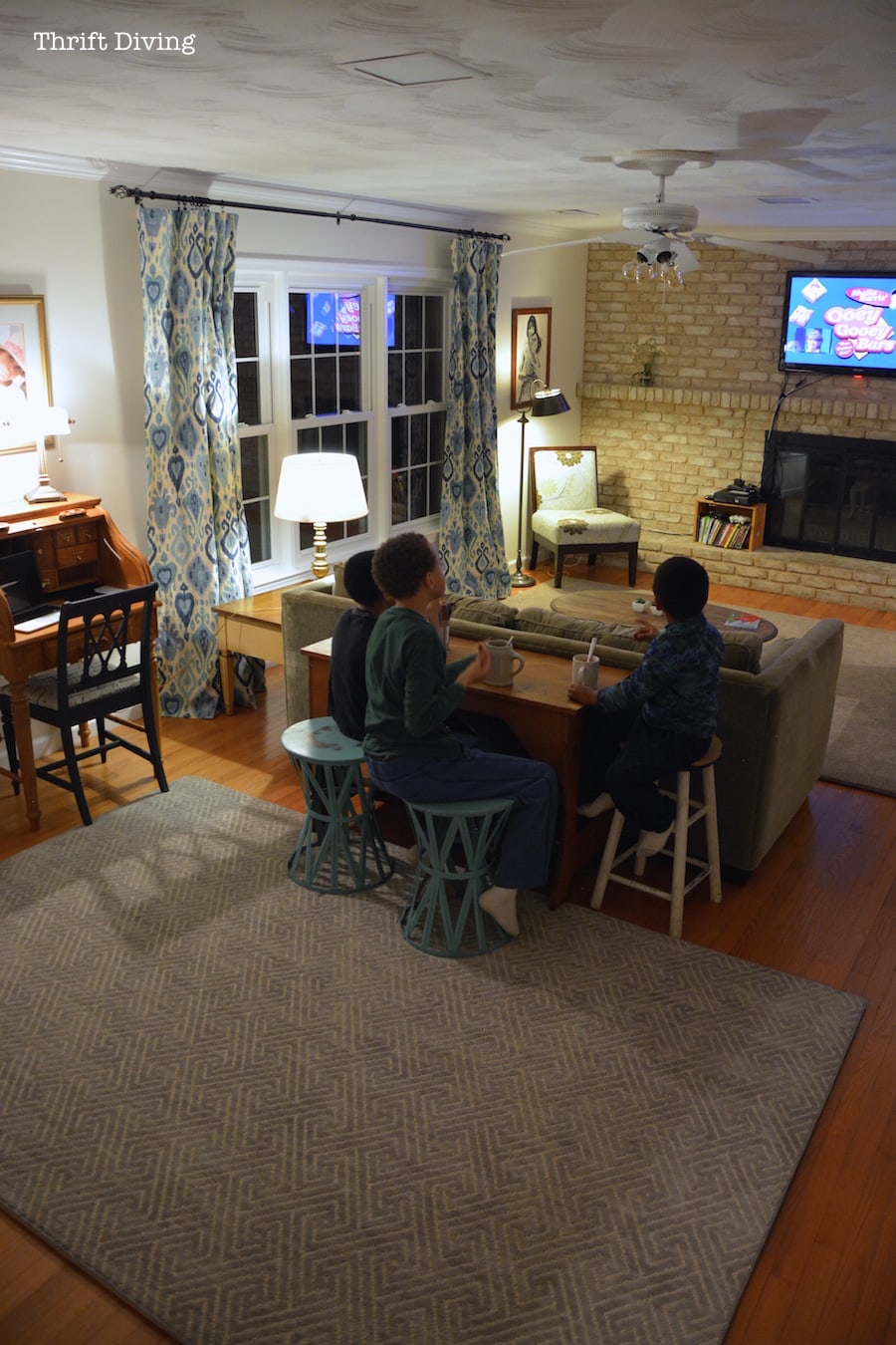 Cozy Family Room Makeover - Thrift Diving Blog - 8710