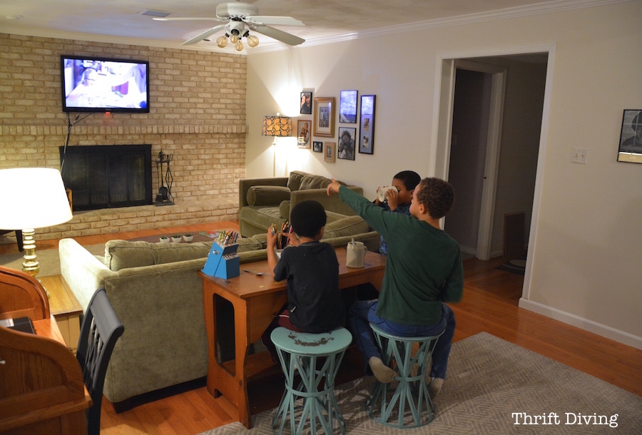 Cozy Family Room Makeover - Thrift Diving Blog - 8719