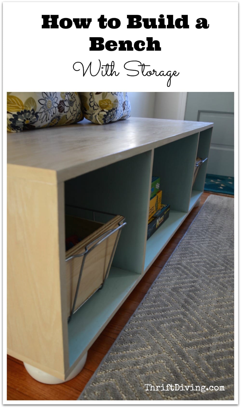 How to Build a Bench with Storage - Thrift Diving Blog