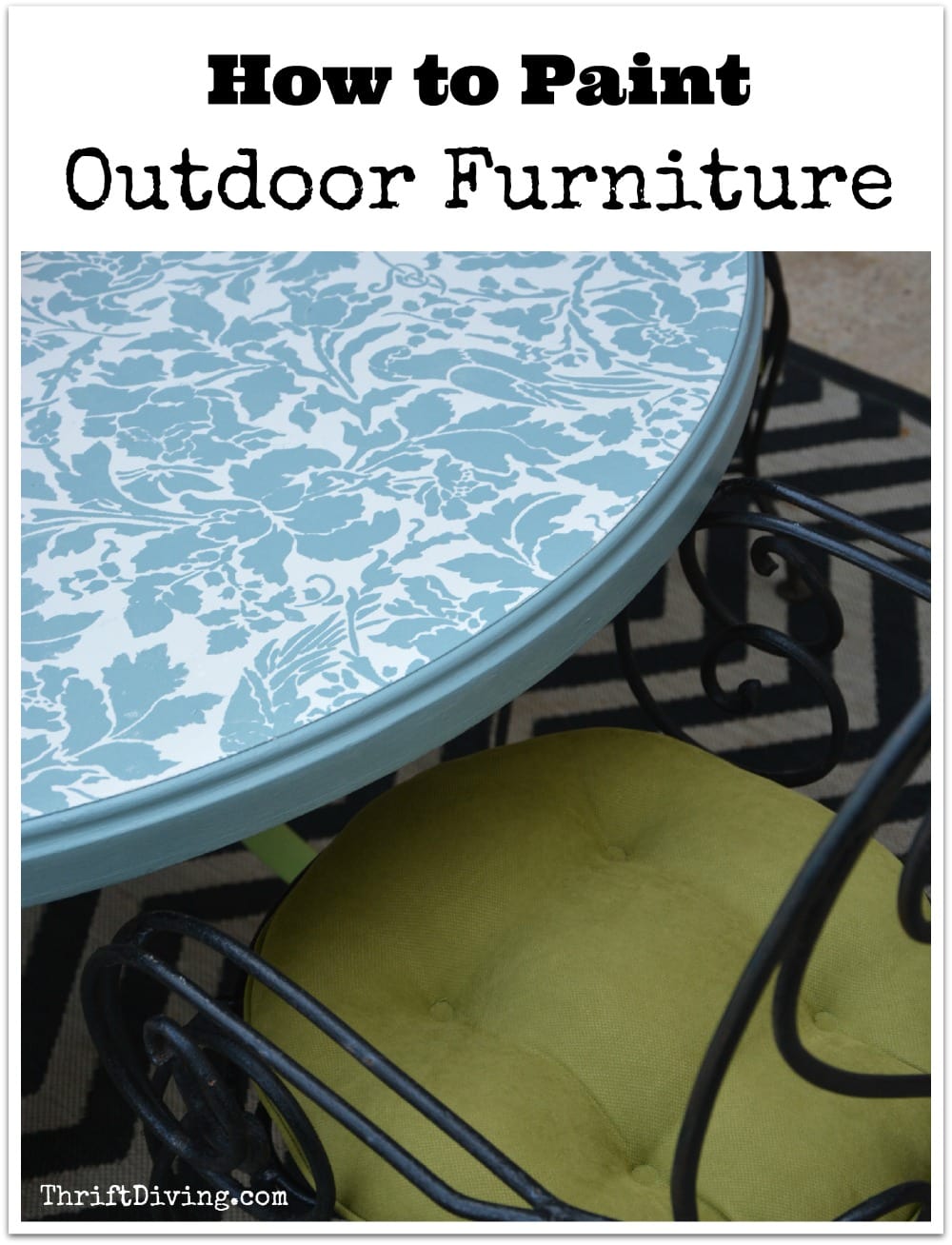 BEFORE & AFTER: How to Paint Outdoor Furniture - Thrift Diving