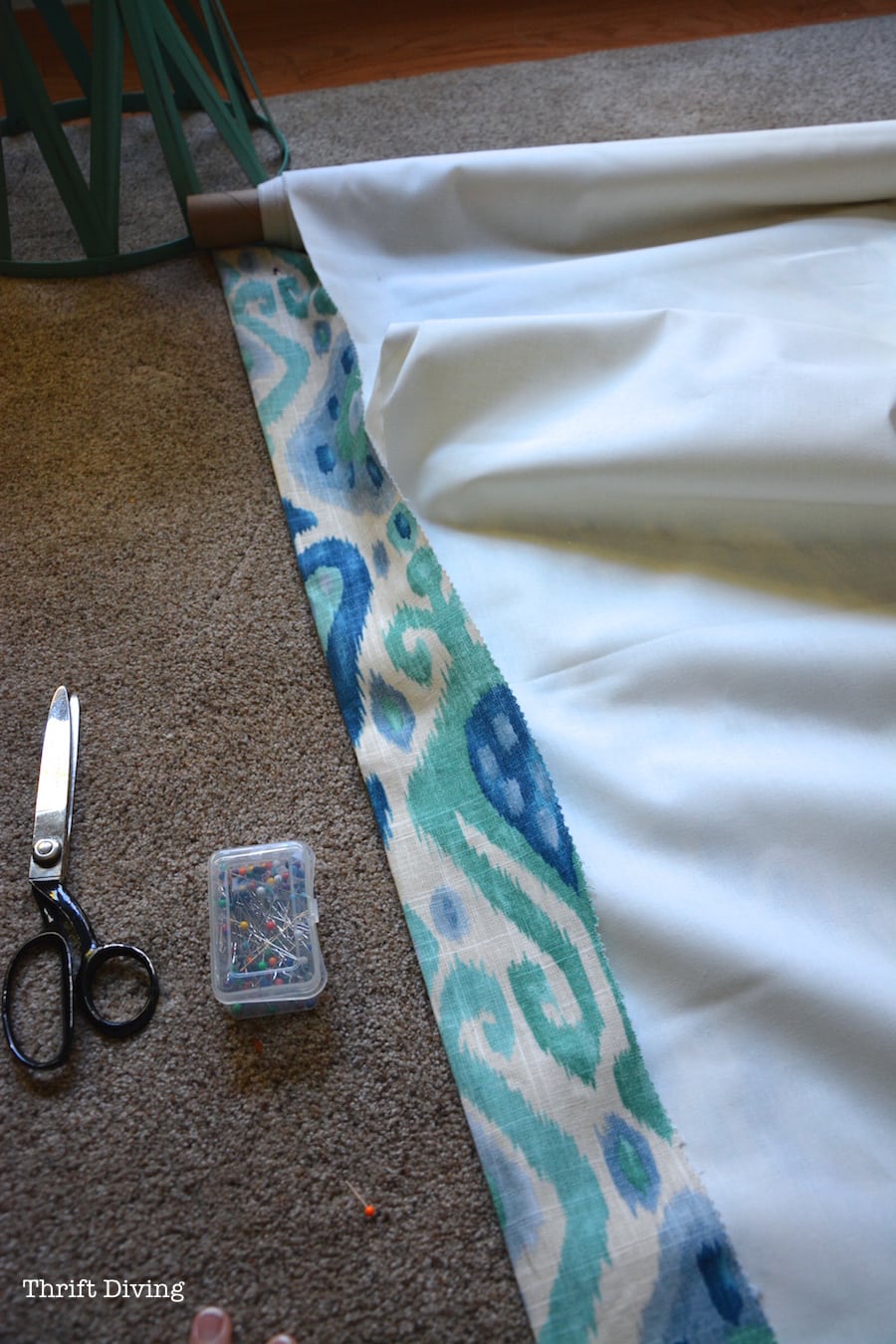 How to Sew Cute Lined Curtains 3 - Thrift Diving