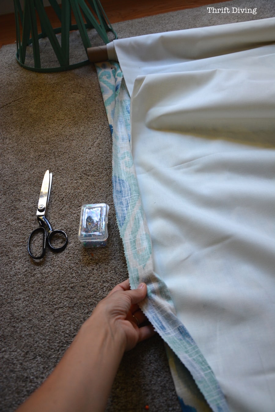 How to Sew Cute Lined Curtains 4 - Thrift Diving