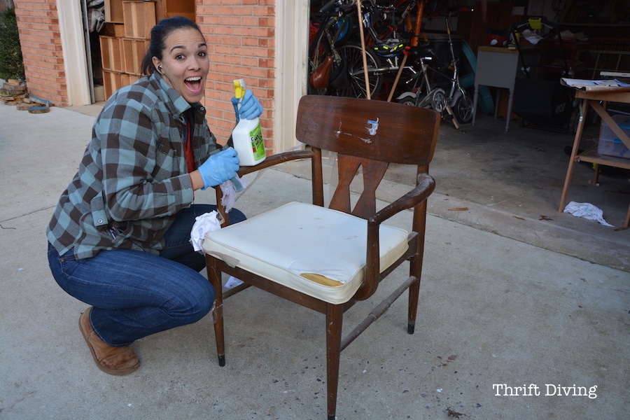 Cleaning the mid-century mod chair