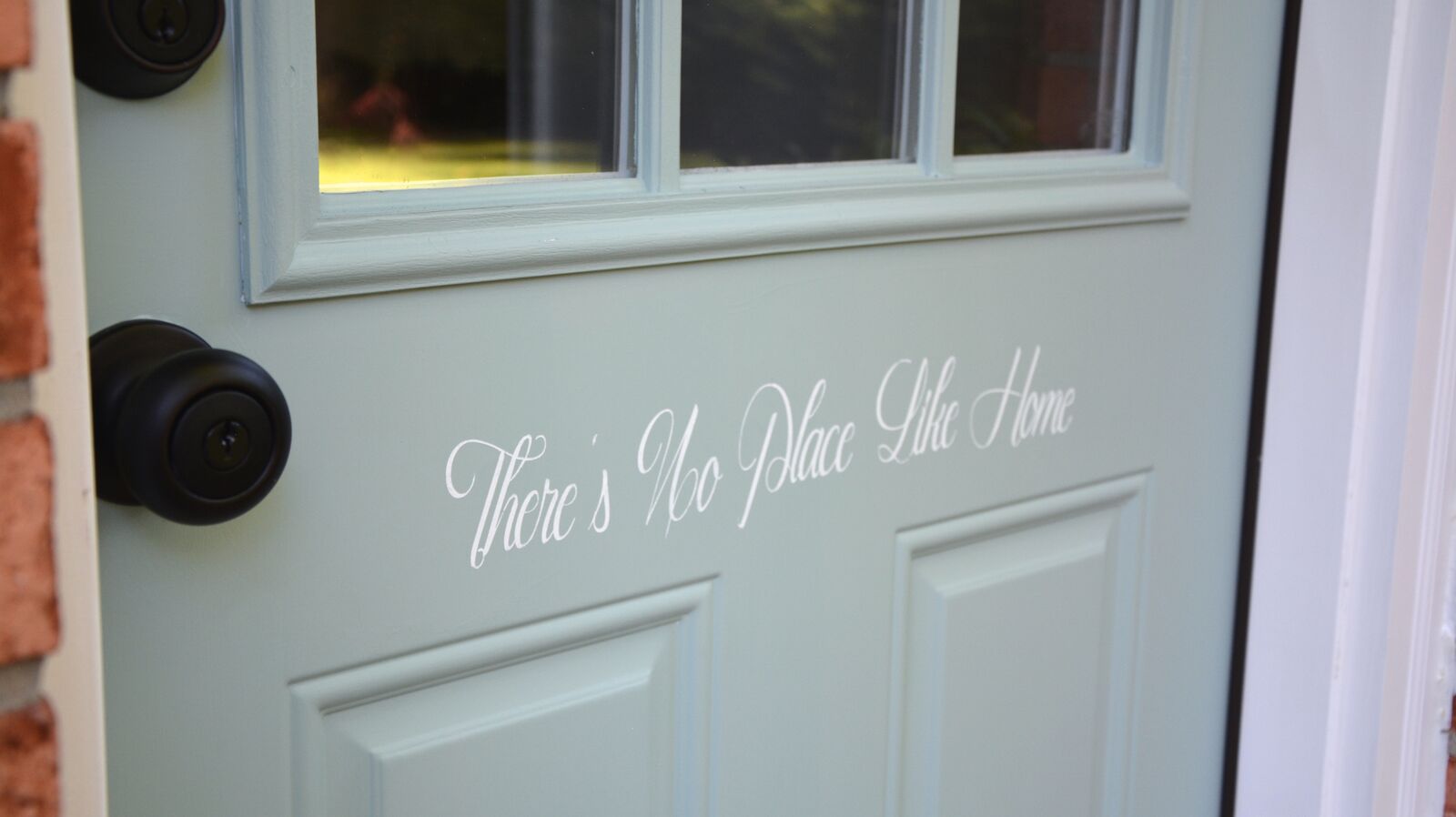 How to Paint and Stencil a Door - AFTER - Stenciled Door
