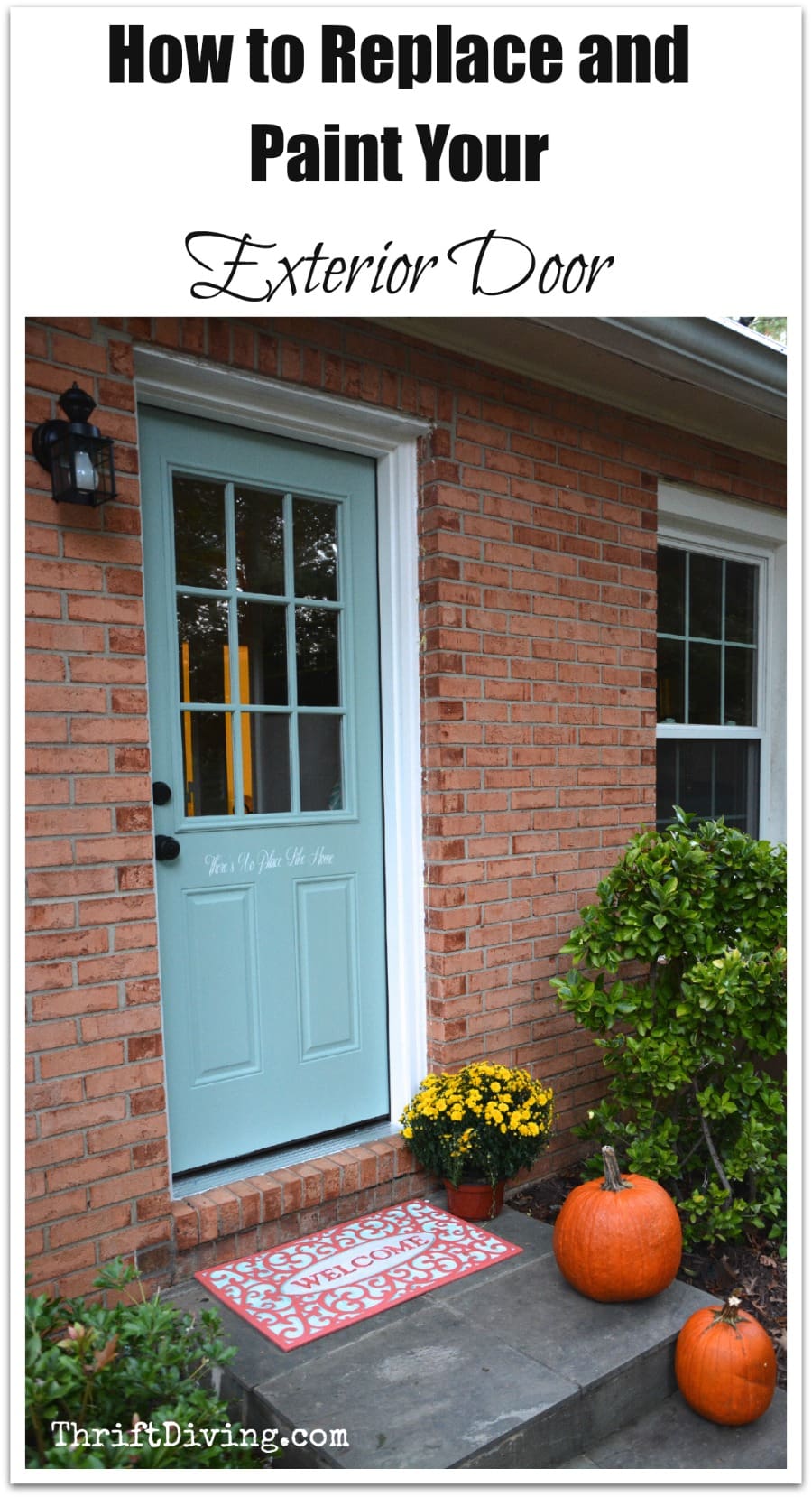 How to Replace and Paint Your Exterior Door - Step-by-step instructions to help you get it right! - ThriftDiving.com