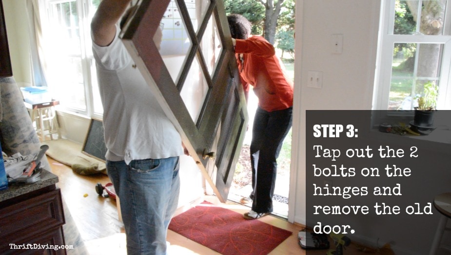 How to Replace and Paint an Exterior DIY Door - STEP 3 -ThriftDiving.com
