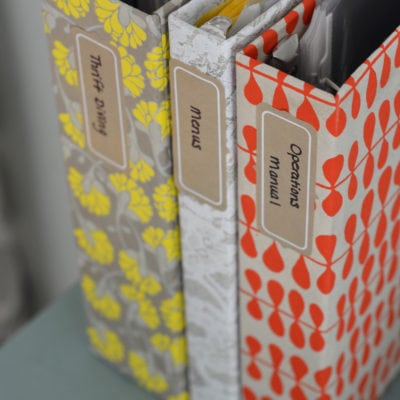 How to Cover Ugly Ring Binders With Pretty Paper: DIY Notebooks