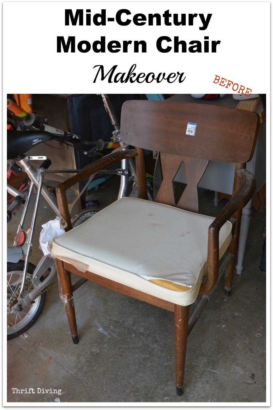 mid-century modern chair makeover