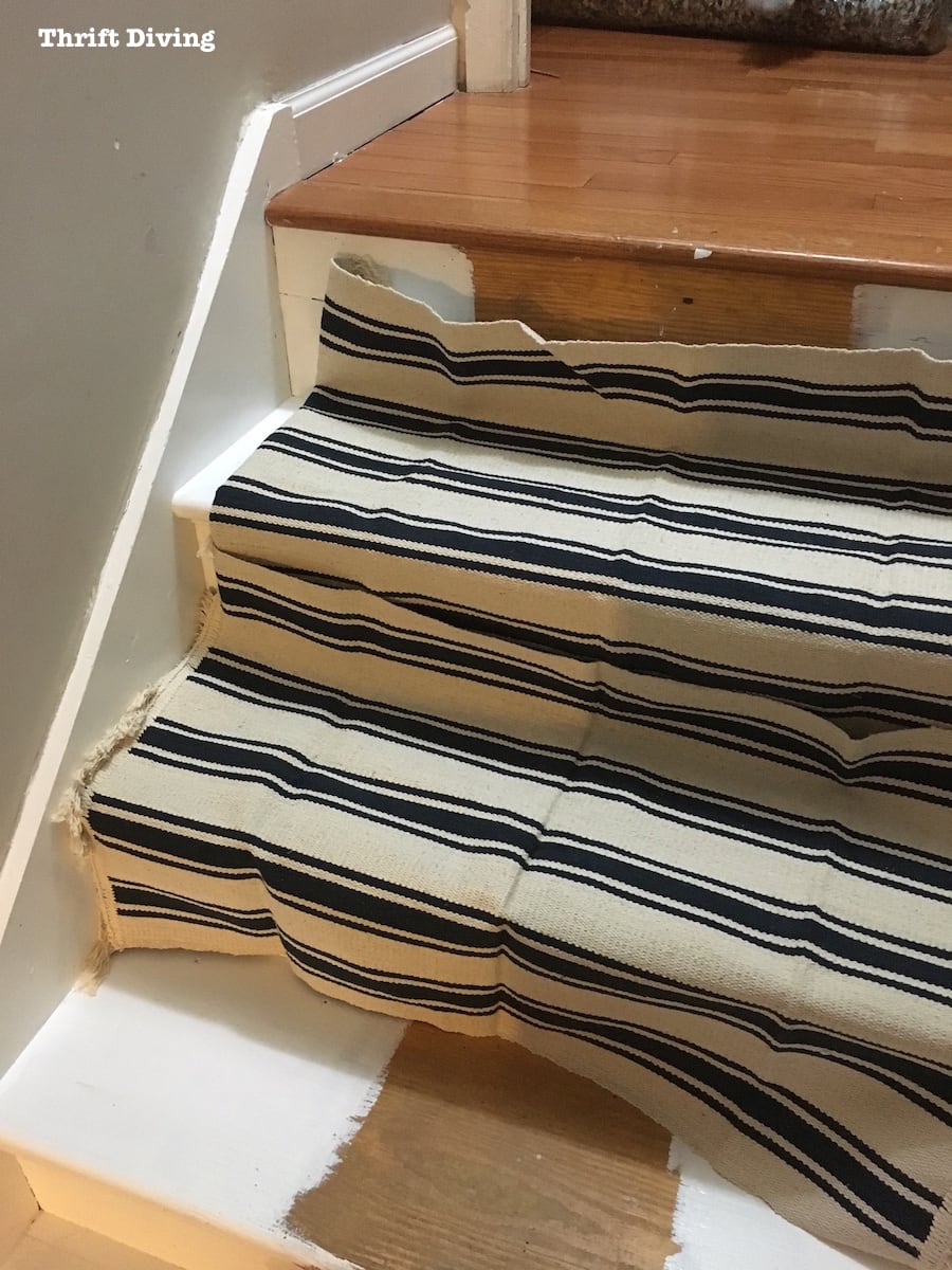 DIY Painted Stairs Makeover - Thrift Diving Blog 3