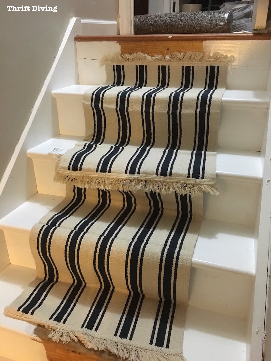 DIY Painted Stairs Makeover - Thrift Diving Blog 4