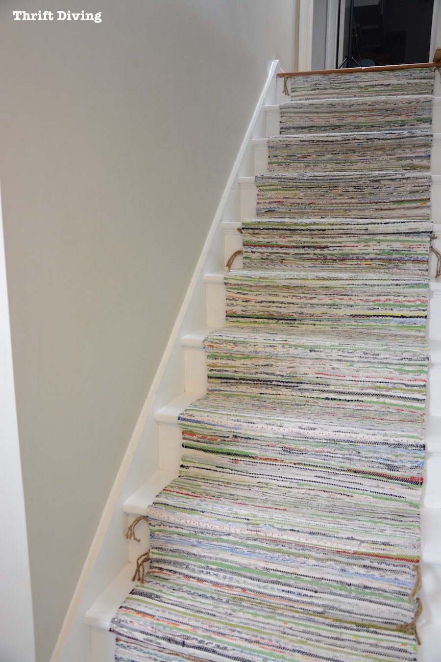 DIY Painted Stairs Makeover - Thrift Diving Blog - 925
