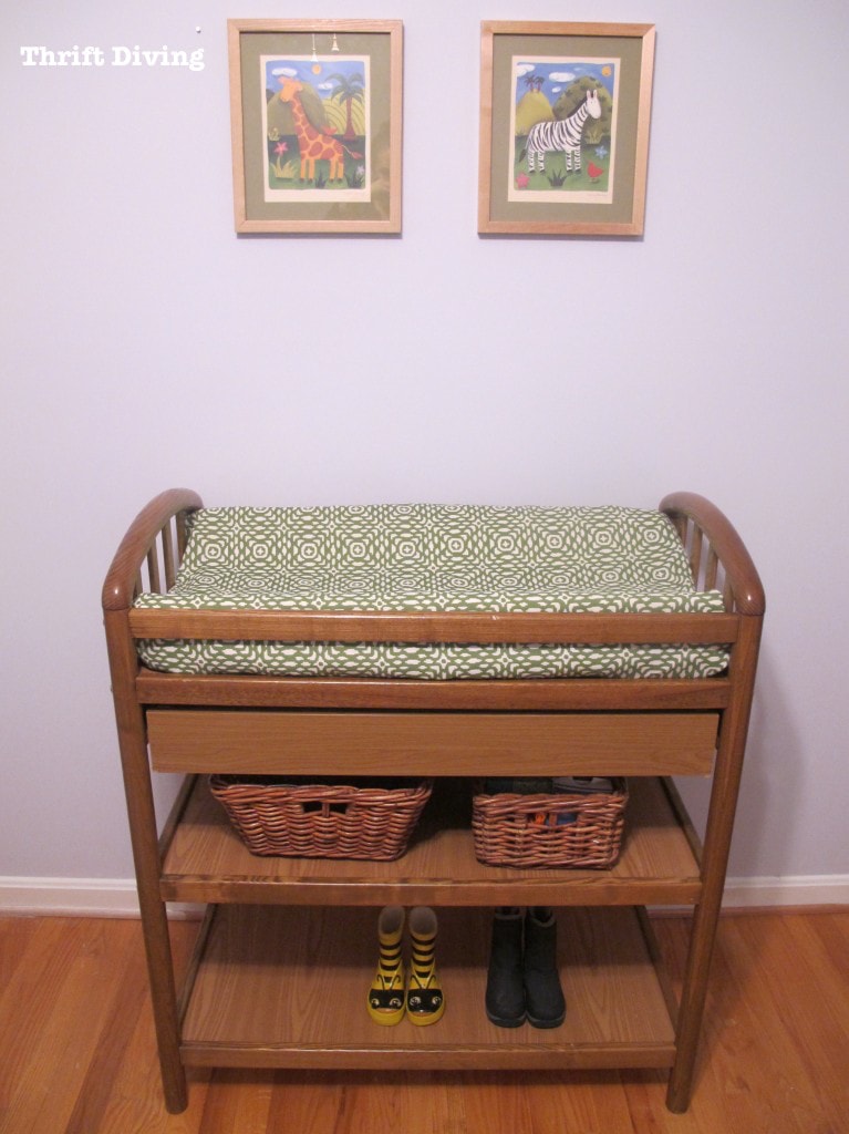 How to Repurpose Anything - Repurpose a changing table into a desk. - BEFORE - Thrift Diving