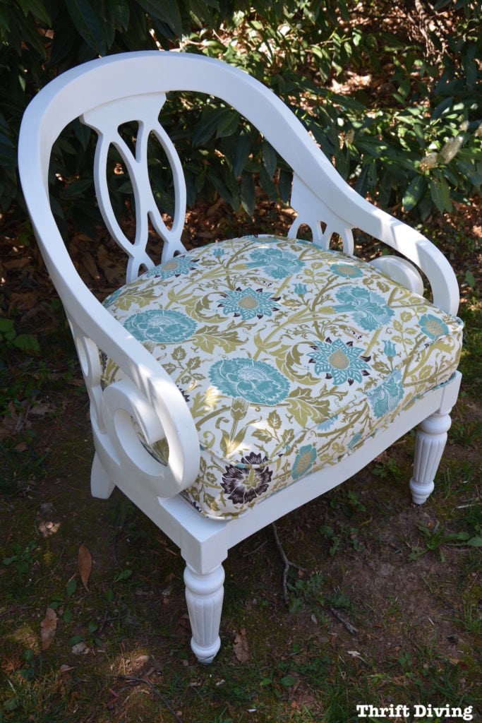 Vintage chair gets a pretty makeover! | Thrift Diving Blog
