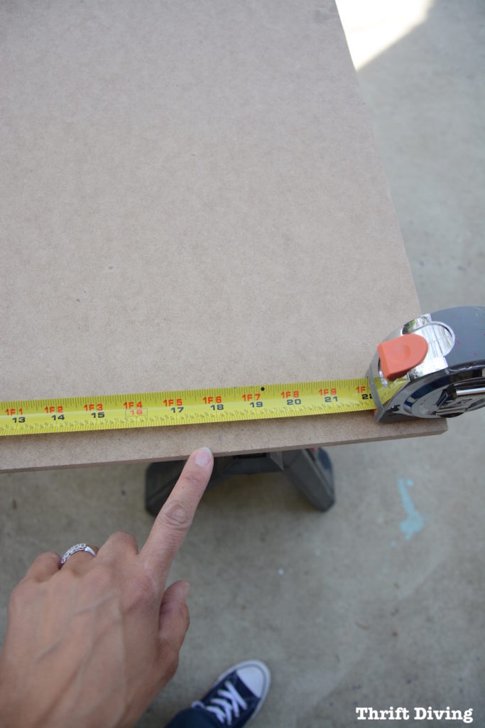how-to-make-a-DIY-serving-tray-measure 18 inches