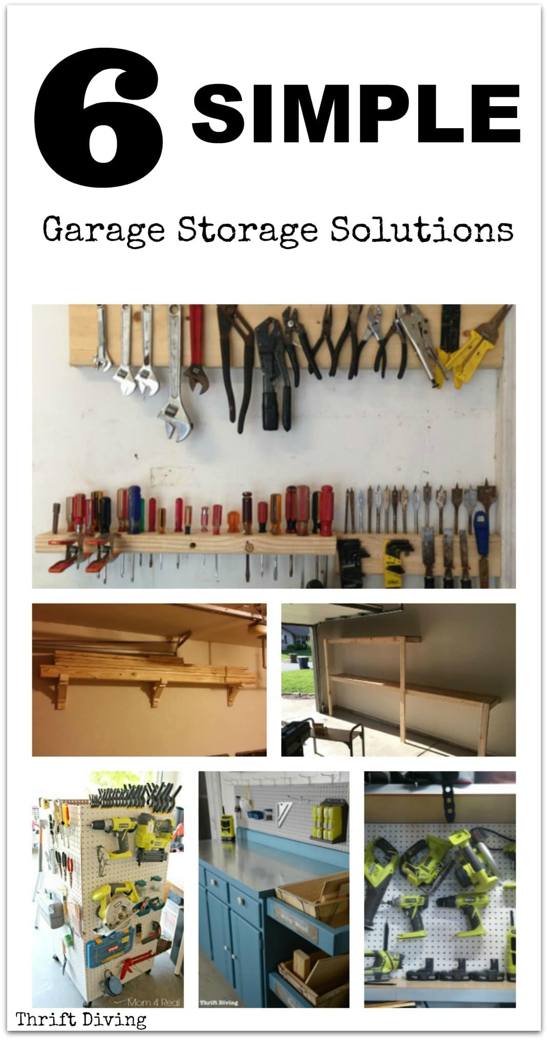 6 simple garage storage solutions that you can do yourself! - Thrift Diving