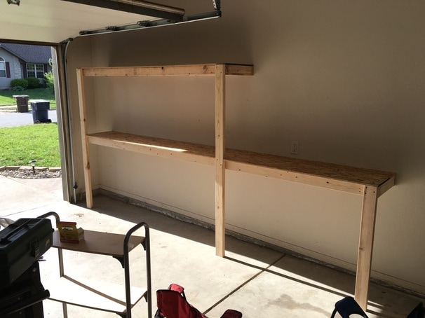 DIY Shelves for Garage Bin Organization