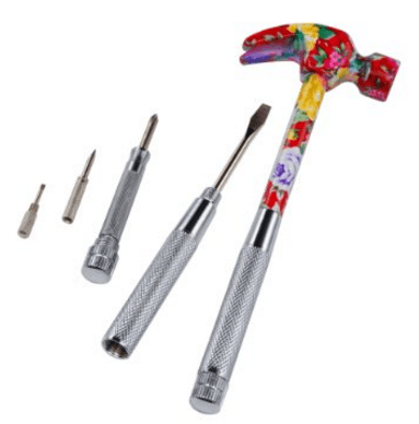 Floral screwdriver set to take along in your car. - Thrift Diving