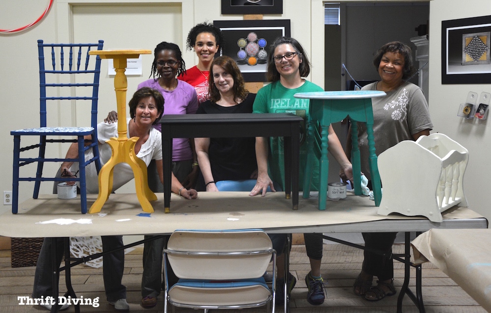 Furniture Painting Class in Maryland DC Virginia - Group Pictures