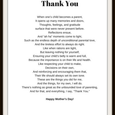 A Mother’s Day Poem