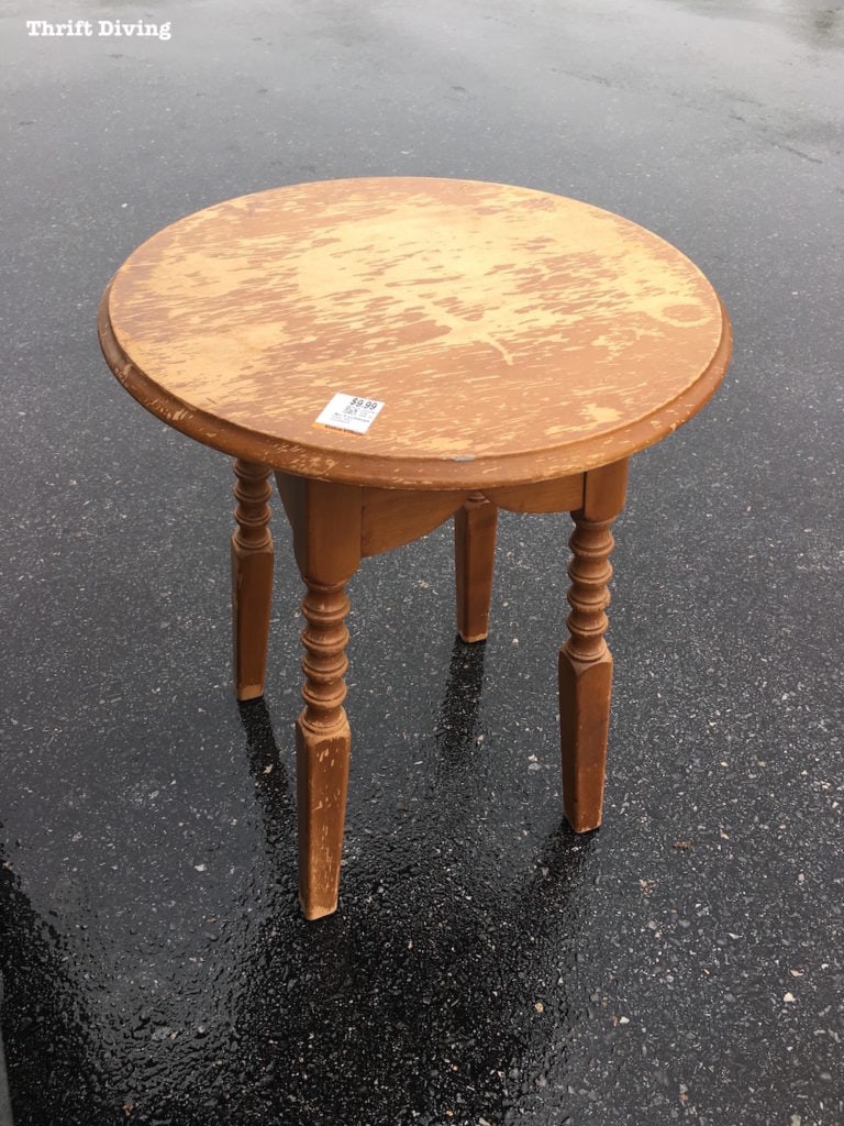 Thrifted side table - Thrift Diving