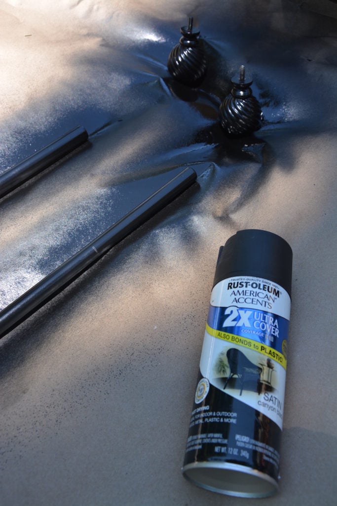DIY TIPS: Don't buy new curtain rods. Spray paint your old curtain rods the color you need. | Thrift Diving