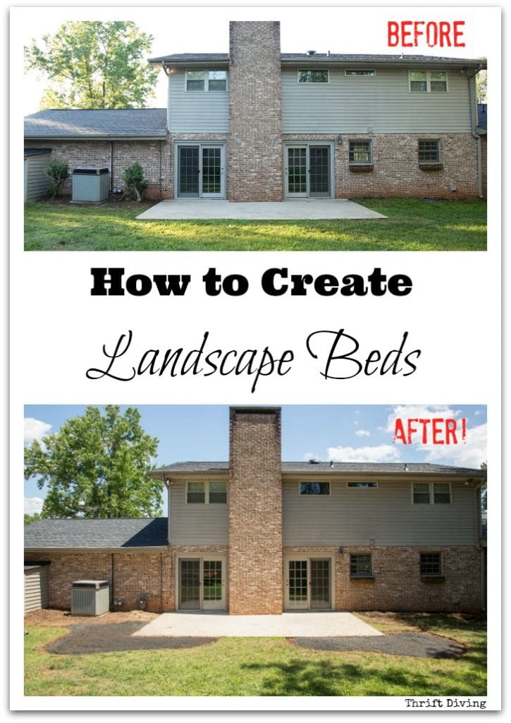 How to Create Landscape beds - How to design shape and cut out landscape beds - Thrift Diving