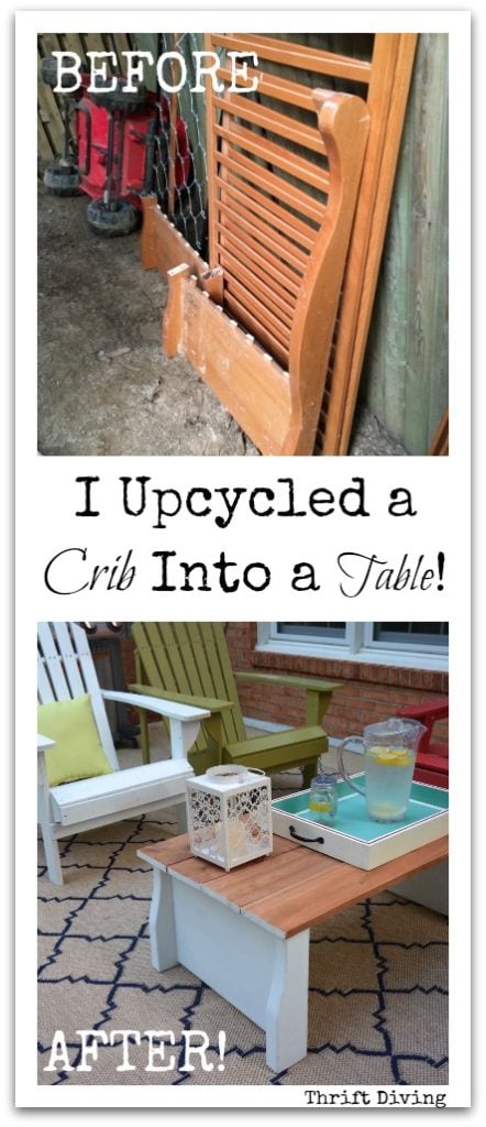 Upcycle a Crib Into a Table Thrift Diving Blog
