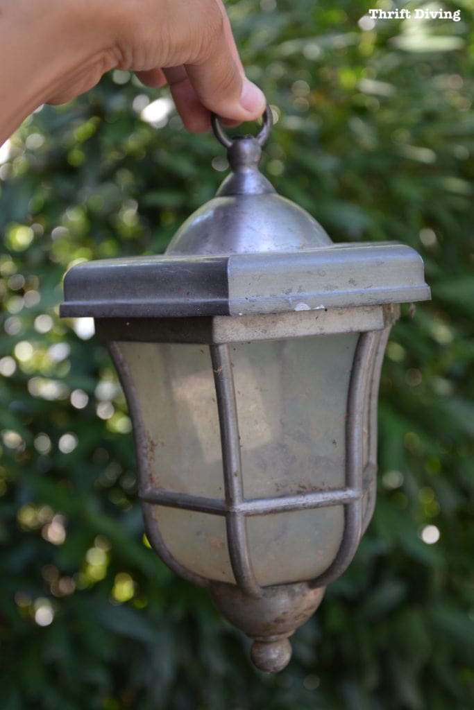 DIY Lanterns Upcycled From Thrifted Path Lights - Thrift Divng Blog - 574