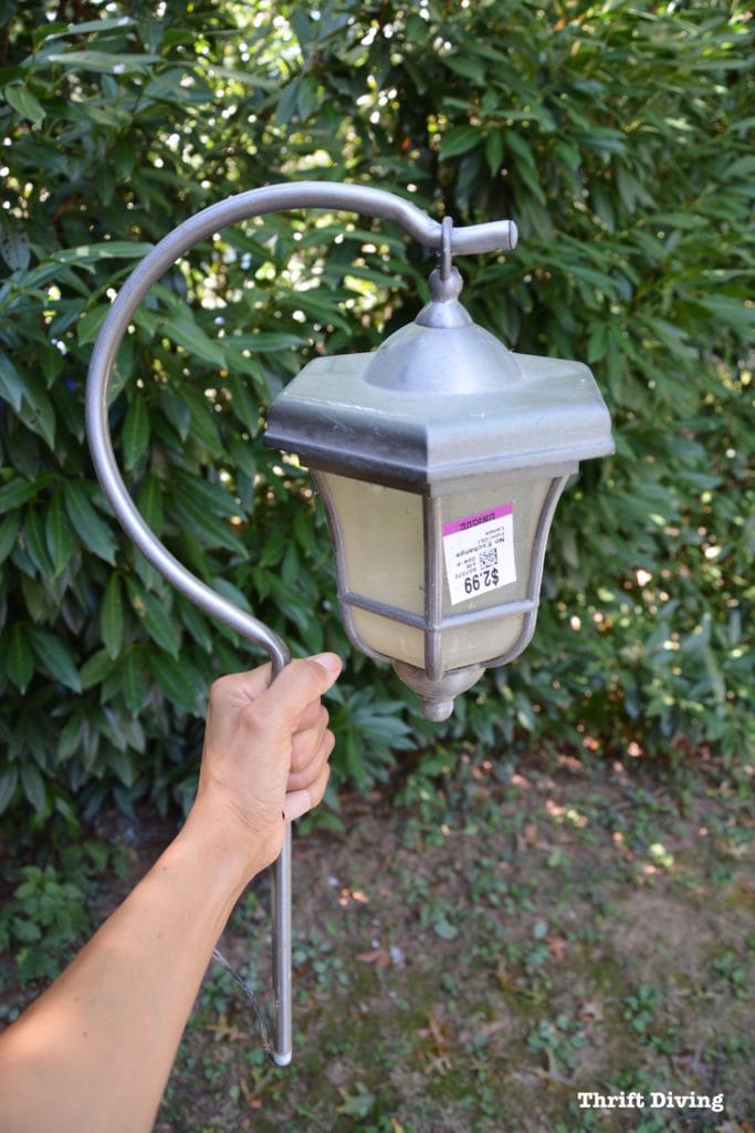 DIY Lanterns Upcycled From Thrifted Path Lights - Thrift Divng Blog 