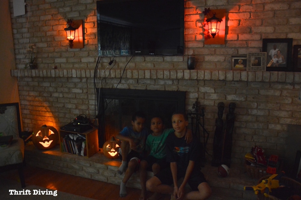 DIY Lanterns Upcycled From Thrifted Path Lights - Thrift Divng Blog - Getting ready for Halloween