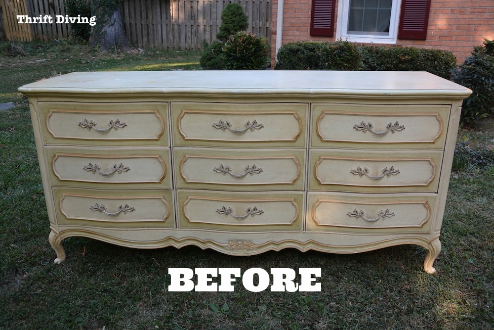 Diy Dresser Makeover The 40 Thrifted French Provincial Dresser