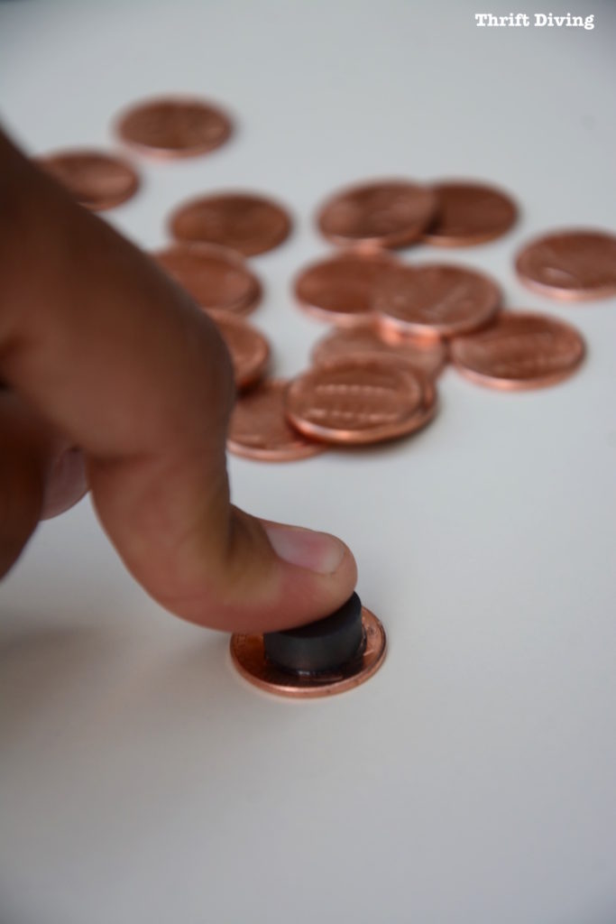 How to Get Kids to Listen and Get Ungrounded - Glue small magnets on pennies for a magnetic behavior chart. - Thrift Diving