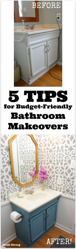 5 Tips for Budget-Friendly Bathroom Makeovers - Thrift Diving