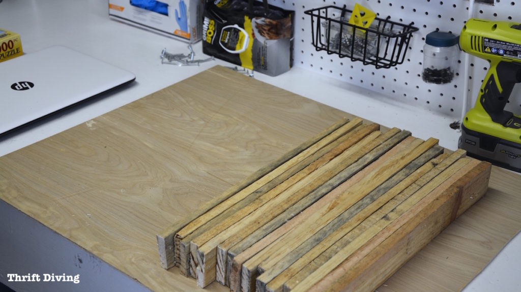 How to Make a DIY Herringbone Laptop Tray - Thrift Diving - - 571