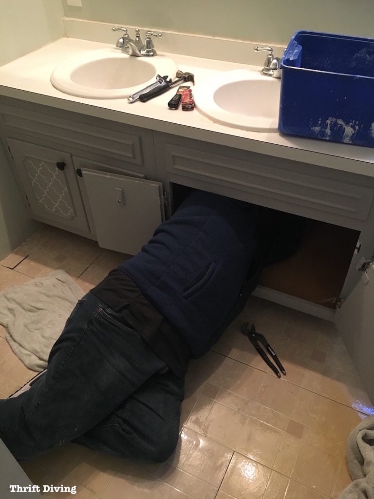 How To Remove An Old Bathroom Vanity, How To Remove And Replace A Bathroom Vanity