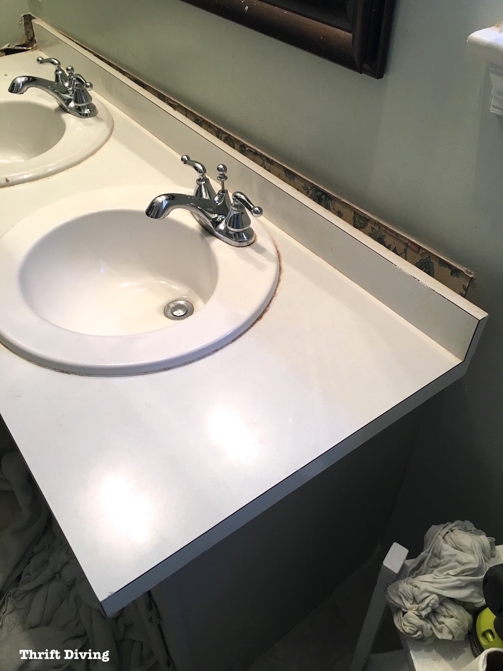 How to Remove an Old Bathroom Vanity Thrift Diving Blog