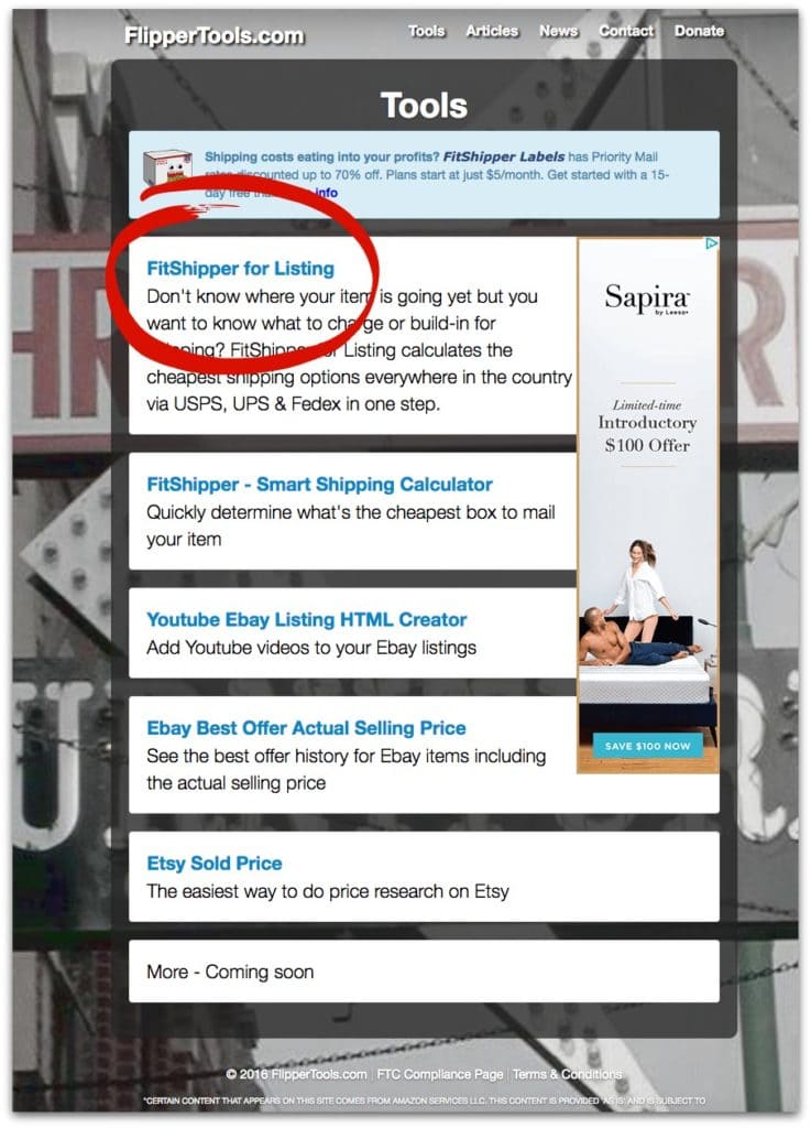 How to use FlipperTools.com to figure out shipping for Etsy