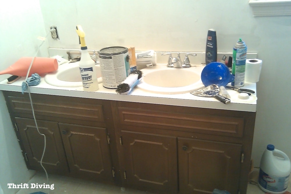 Master Bathroom Makeover in an old 1970's home 5 - Thrift Diving
