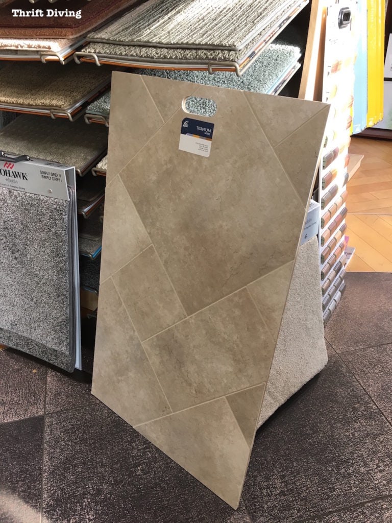 Picking Out New Verostone Flooring with Carpet One - Color choices - Thrift Diving