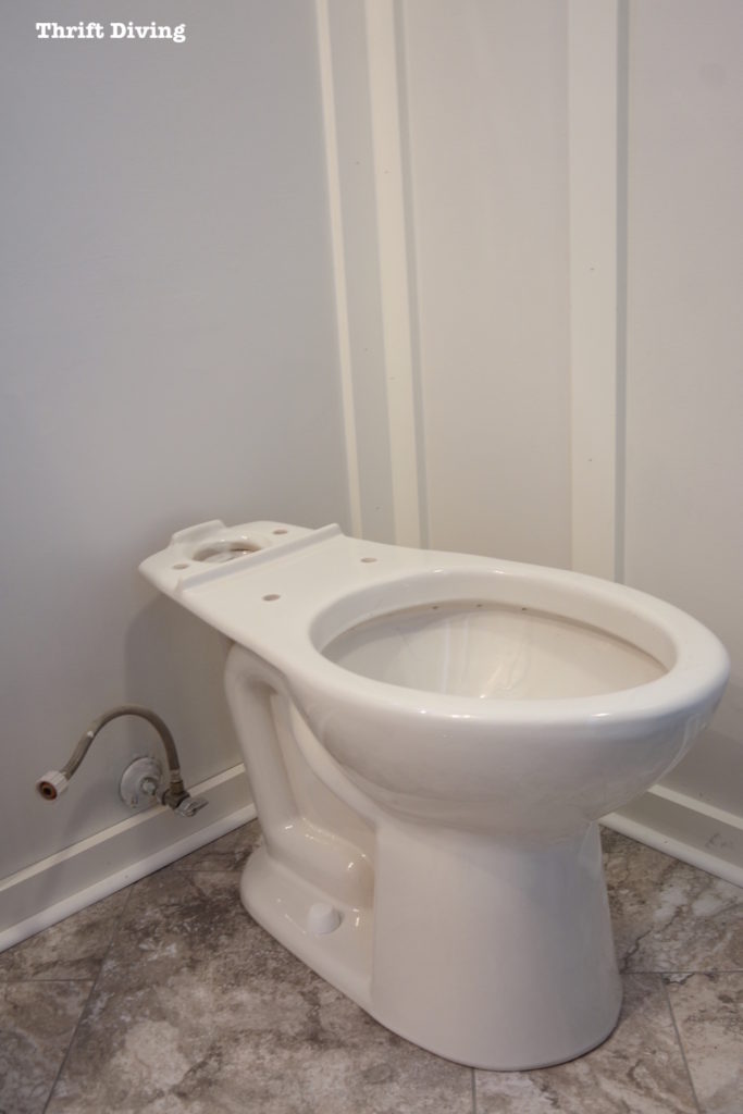 How to install a toilet yourself. Stop paying for plumbers - Install the base and then the tank. - Thrift Diving
