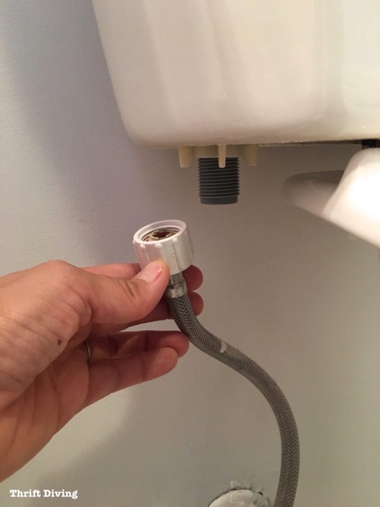 How to install a toilet yourself. Stop paying for plumbers - Reconnect the water supply line. - Thrift Diving