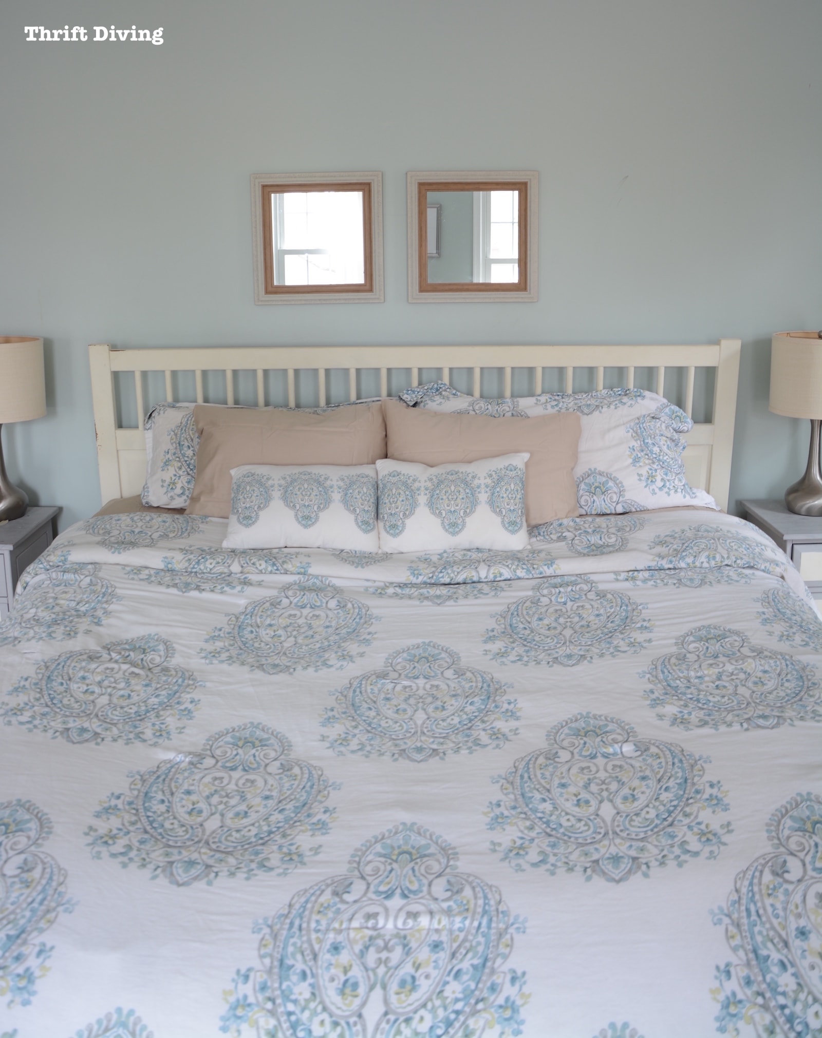 Are Brentwood pillows worth it? A Brentwood Home pillows review - New pillows on an old bed. - Thrift Diving