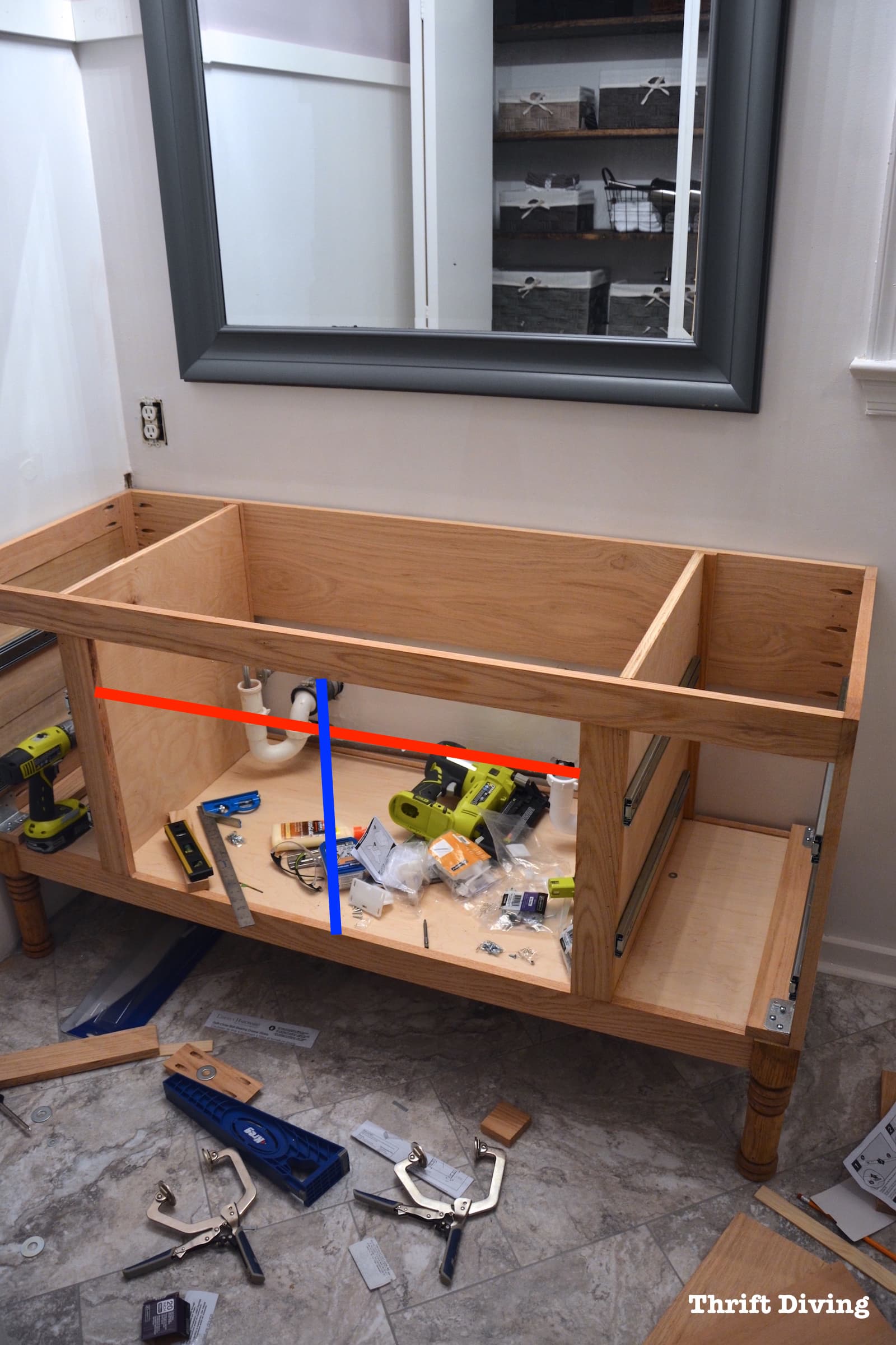 Build-a-DIY-Bathroom-Vanity-Build-drawers-cabinet-doors-7